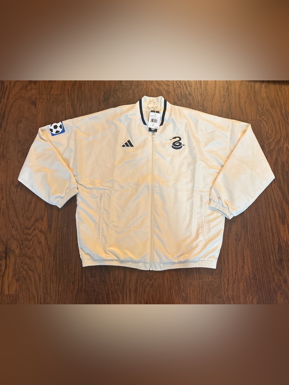 Adidas Men's Philadelphia Union Tan 2026 Archive Full-Zip Anthem Jacket-L NWT